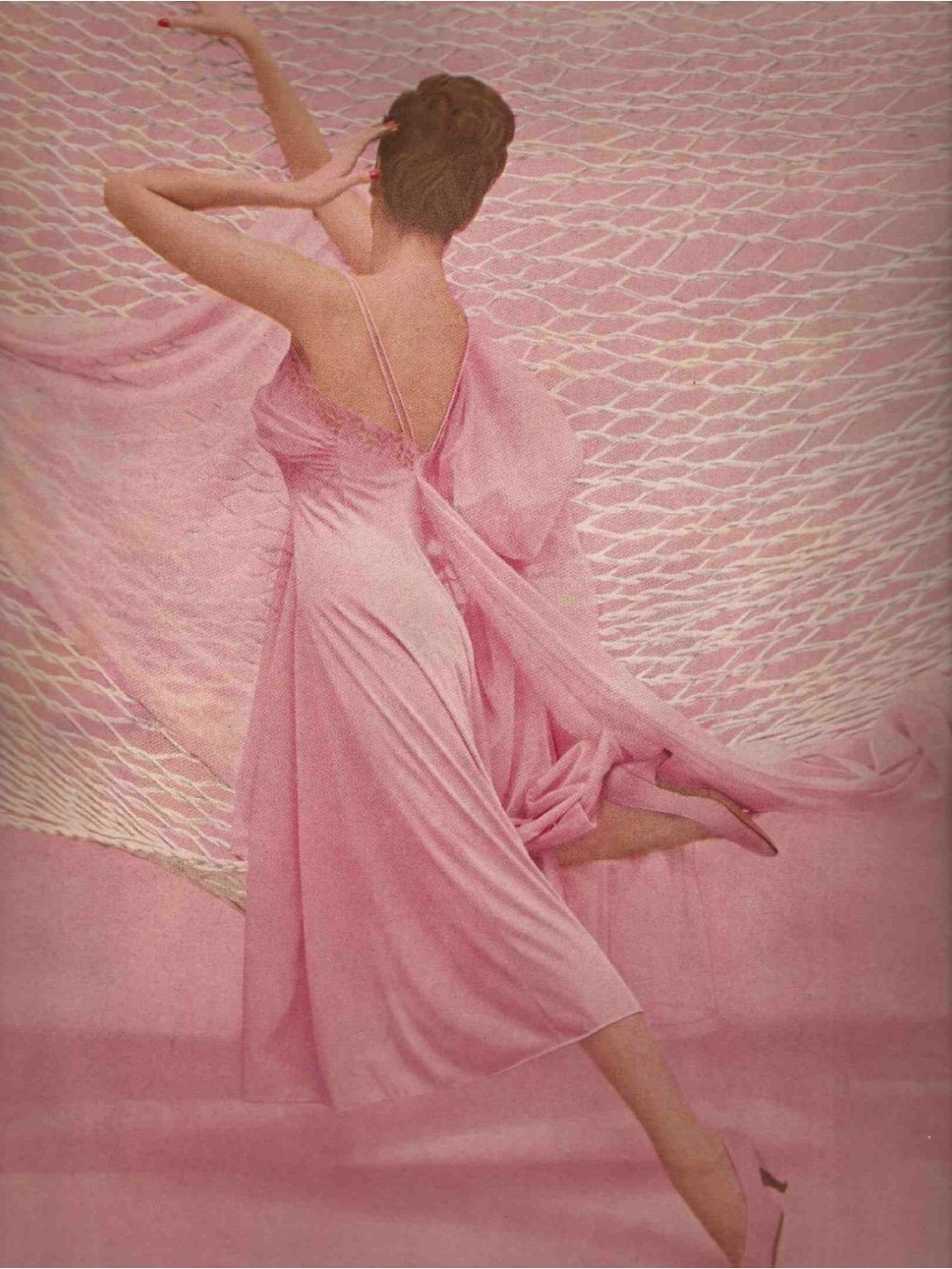Vintage Pink Peignoir slip nightie imperfection but fabulous - Picture 12 of 14